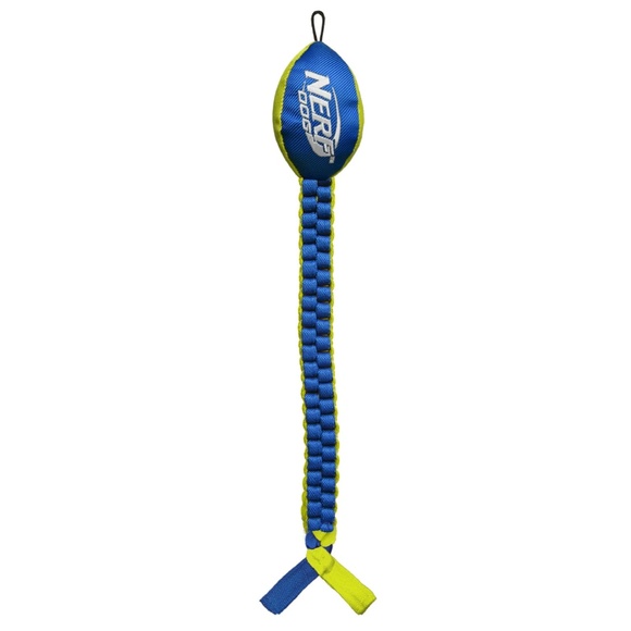 NERF Vortex Chain Tug Dog Toy - Blue/Yellow - L - Picture 1 of 2